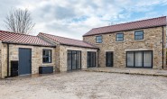 The front of the timber frame self-build