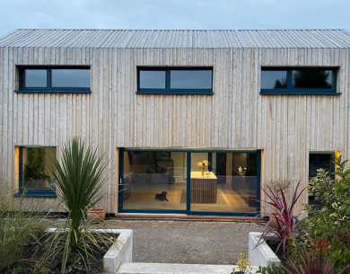 The rear of the Passivhaus self-build