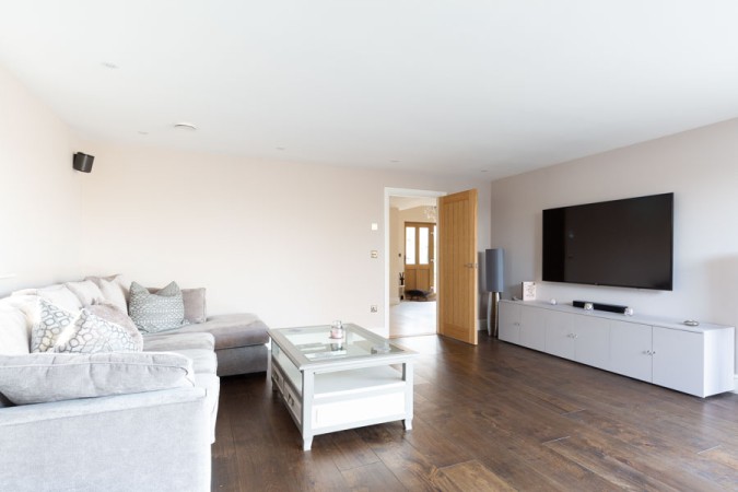 The living room in Natasha's self-build